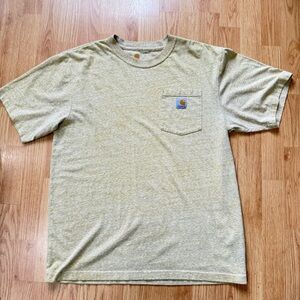 Carhartt Original Fit K87 Pocket Tee M Heather Tan Beige Workwear